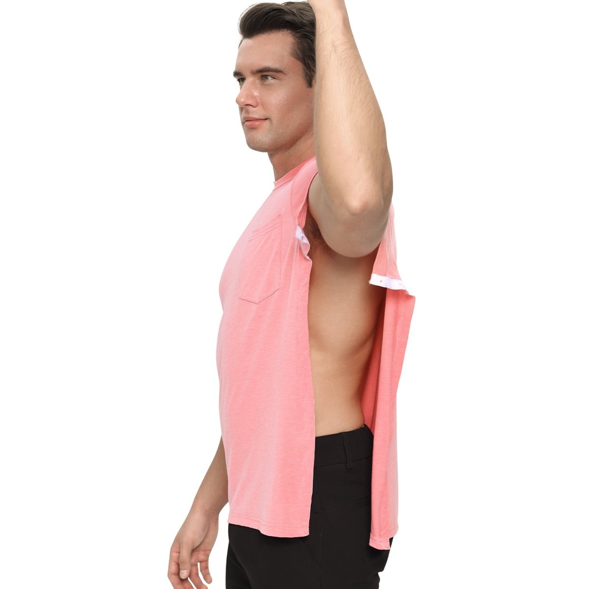 Landofgenie Mens Post - Shoulder Surgery Recovery Shirts - Red - landofgenie