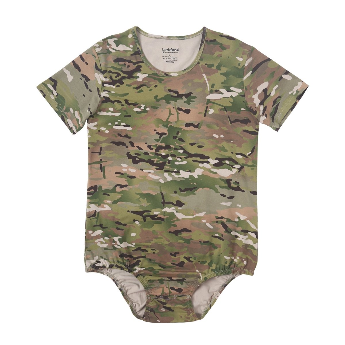 Landofgenie Mens Print Onesie - Camo Green - landofgenie