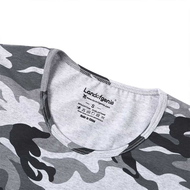 Landofgenie Mens Print Onesie - Camo Lt Grey - landofgenie