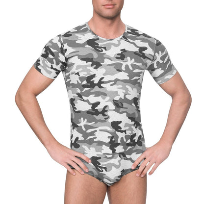 Landofgenie Mens Print Onesie - Camo Lt Grey - landofgenie