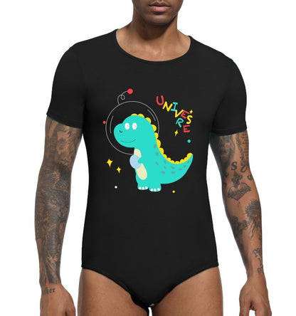 Landofgenie Mens Print Onesie - Dinosaur Neil - landofgenie