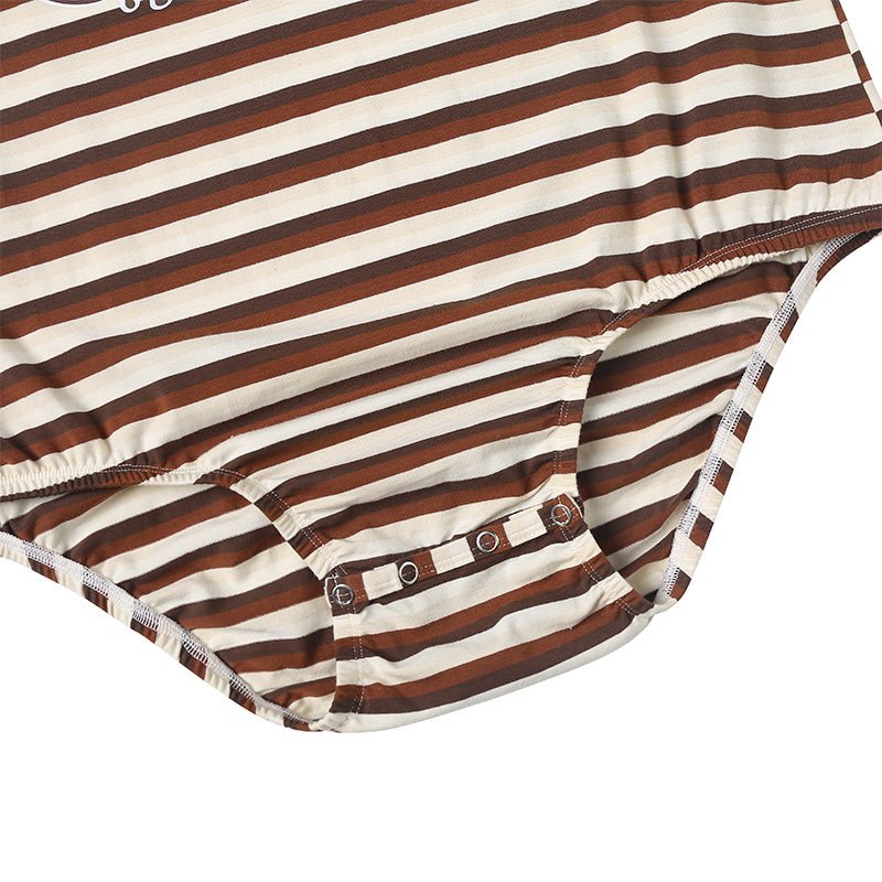 Landofgenie Mens Print Stripe Onesie - Bear - landofgenie