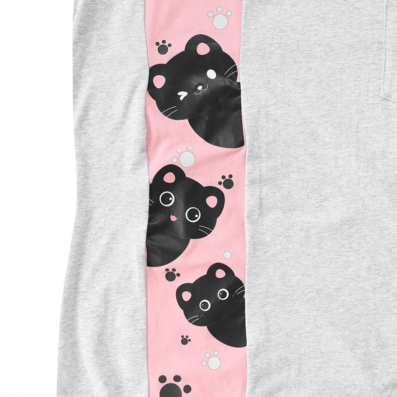 Landofgenie Mens Print Stripe Onesie - Kitten Pink - landofgenie