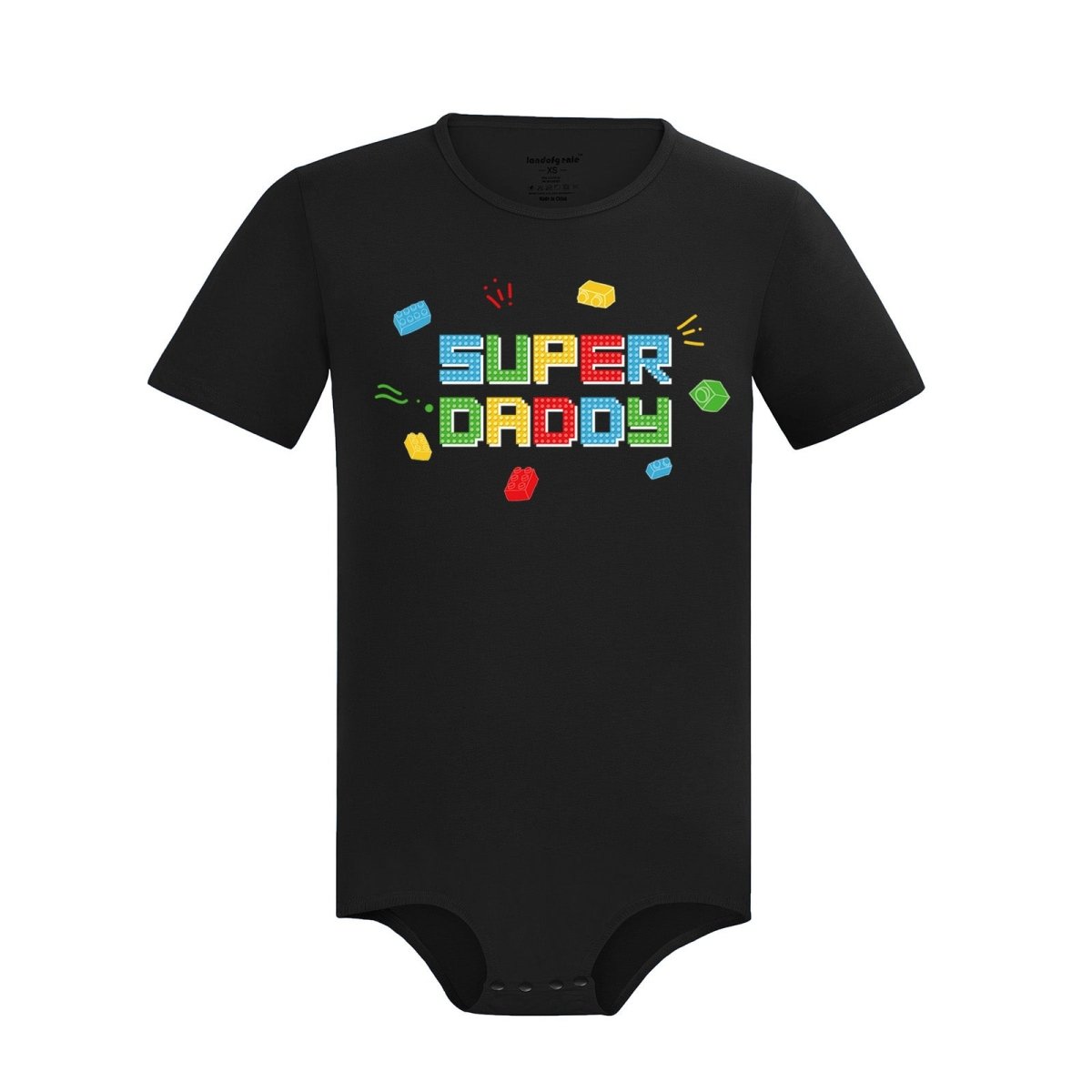 Landofgenie Mens Print Stripe Onesie -Super Daddy - landofgenie