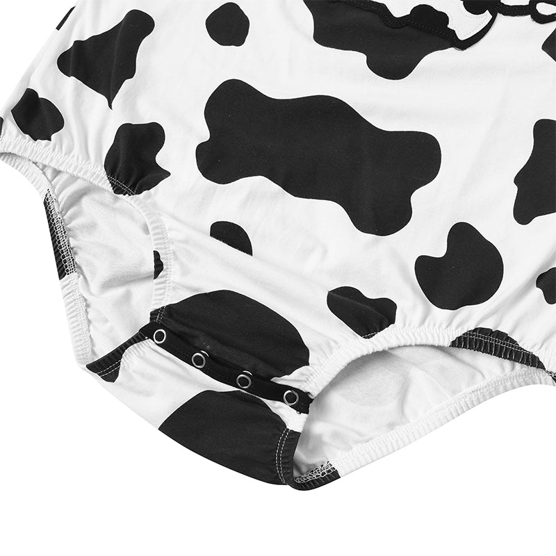 Landofgenie Mens Romper Cow Print Jumpsuit - landofgenie