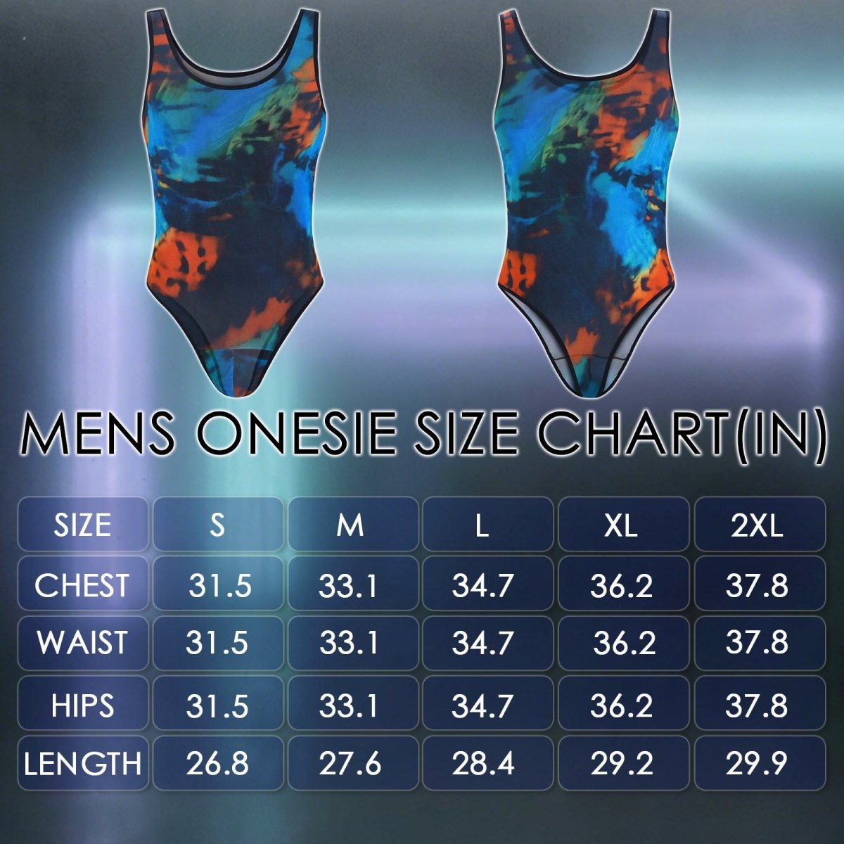 Landofgenie Mens Sexy One Piece Lingerie - Iridescent - landofgenie