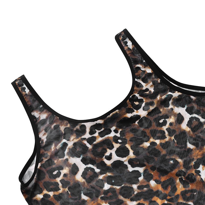 Landofgenie Mens Sexy One Piece Lingerie - leopard print - landofgenie