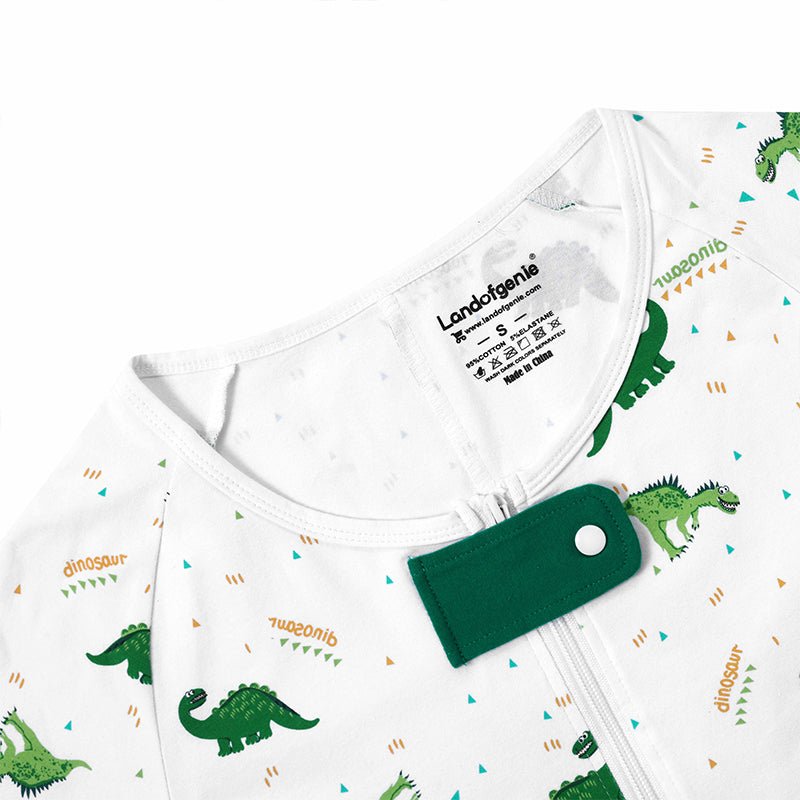 Landofgenie Mens Short Sleeve Onesie Piece Pajama - Ancient Dinosaurs - landofgenie