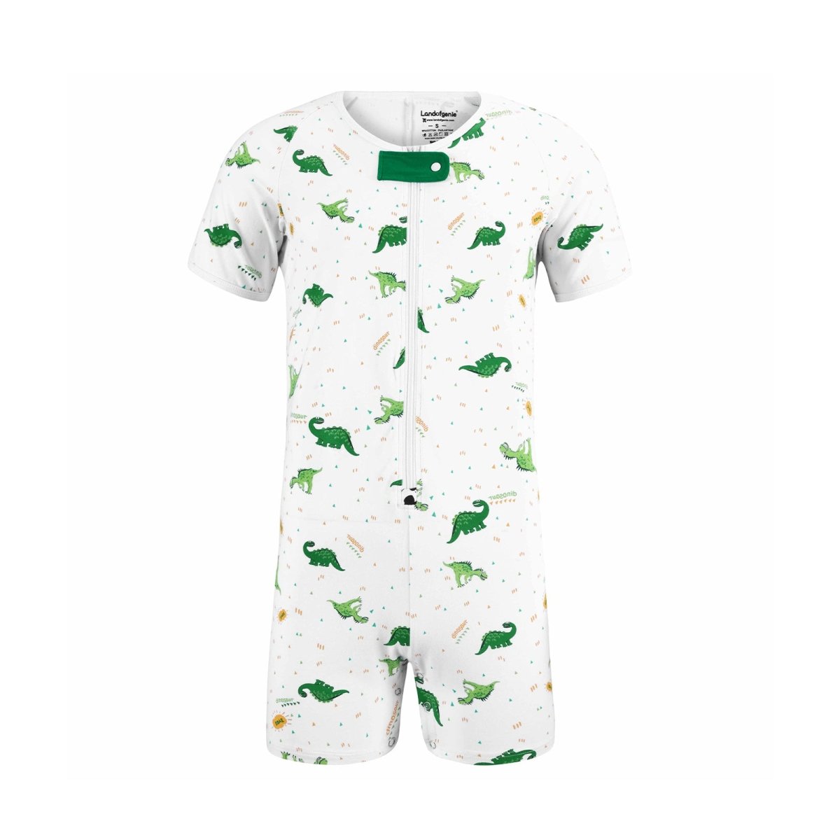 Landofgenie Mens Short Sleeve Onesie Piece Pajama - Ancient Dinosaurs - landofgenie