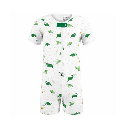 Landofgenie Mens Short Sleeve Onesie Piece Pajama - Ancient Dinosaurs - landofgenie