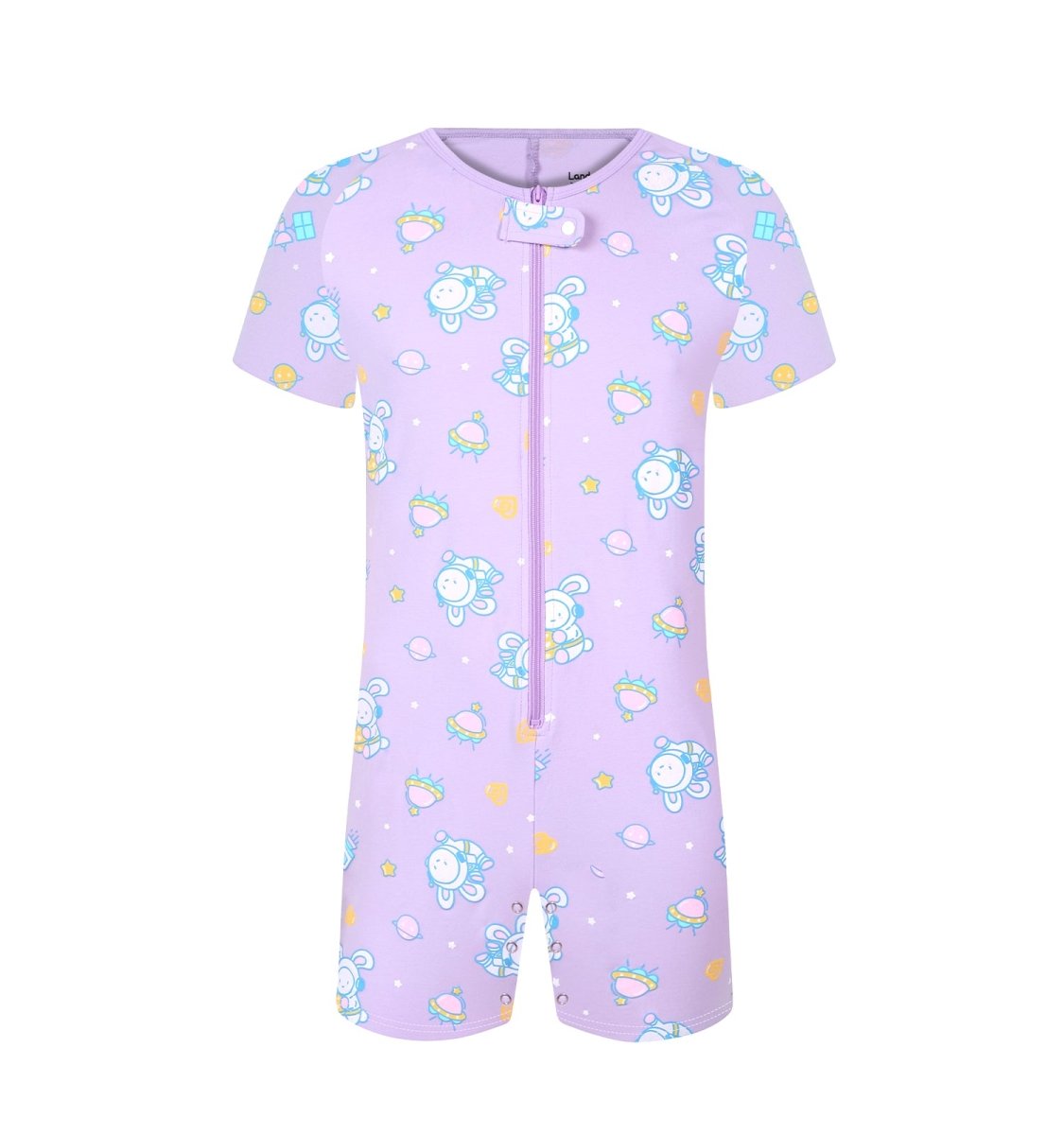 Landofgenie Mens Short Sleeve Onesie Piece Pajama - Astronaut - landofgenie