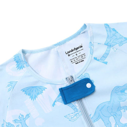 Landofgenie Mens Short Sleeve Onesie Piece Pajama - Dinosaur - landofgenie