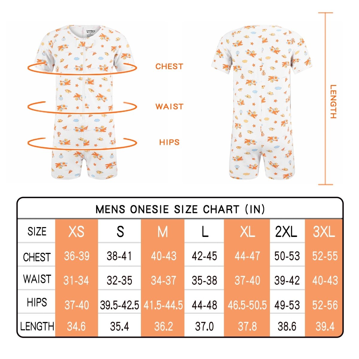Landofgenie Mens Short Sleeve Onesie Piece Pajama - Kapibala - landofgenie