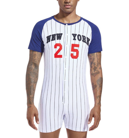 Landofgenie Mens Short Sleeve Onesie Piece Pajama - New York - landofgenie