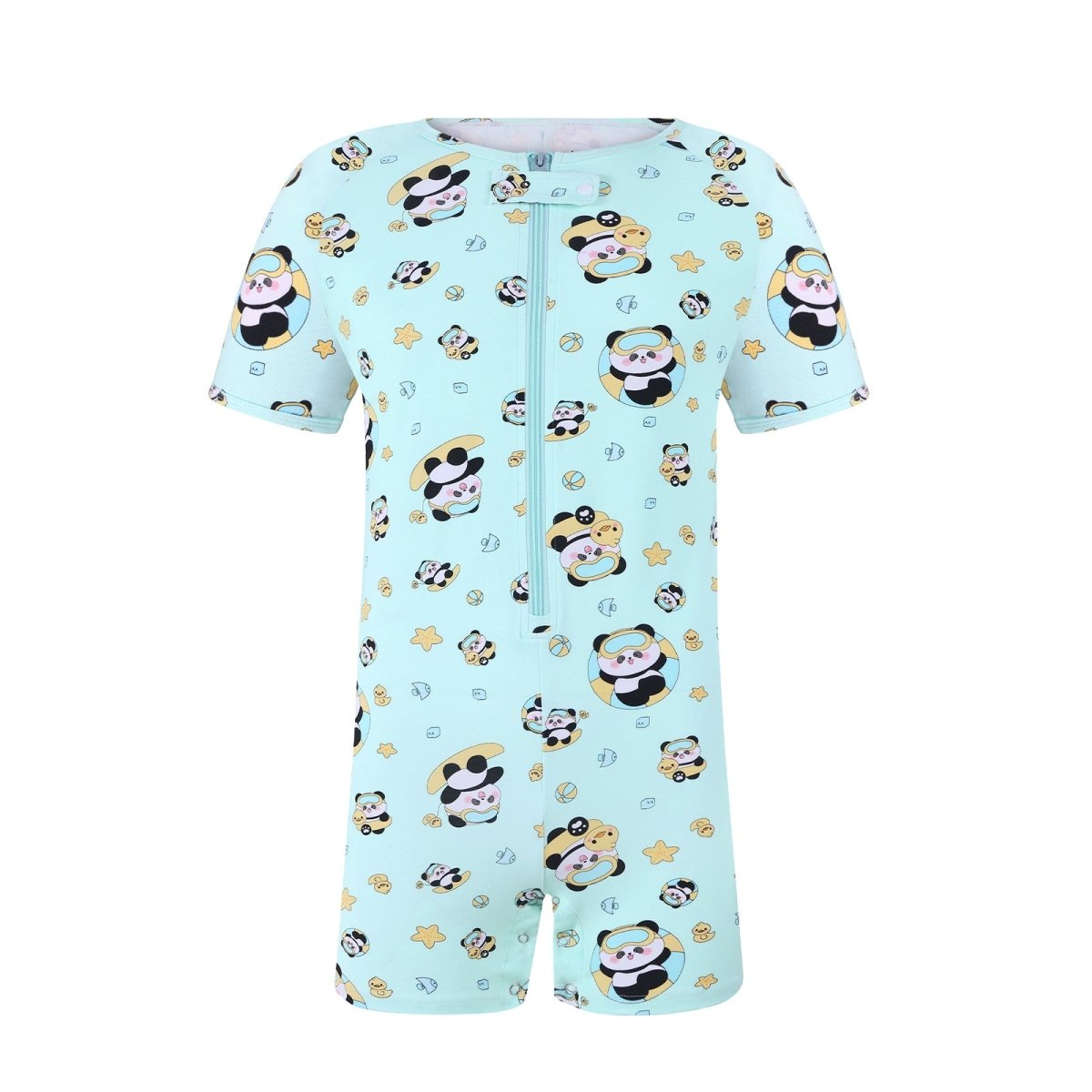 Landofgenie Mens Short Sleeve Onesie Piece Pajama - Panda - landofgenie