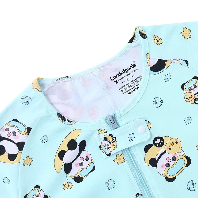 Landofgenie Mens Short Sleeve Onesie Piece Pajama - Panda - landofgenie