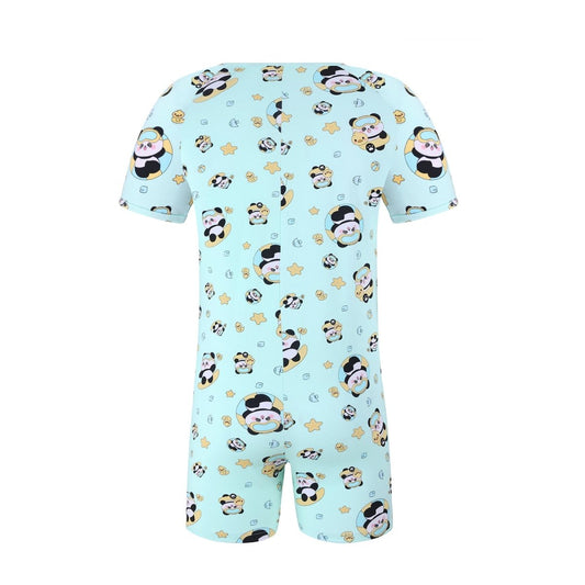 Landofgenie Mens Short Sleeve Onesie Piece Pajama - Panda - landofgenie