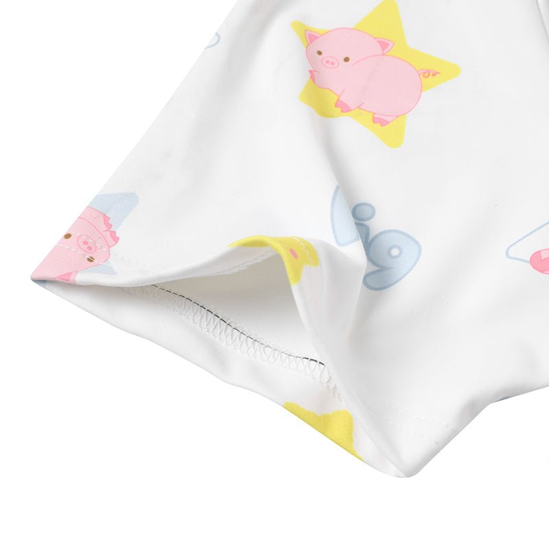 Landofgenie Mens Short Sleeve Onesie Piece Pajama - Piggy - landofgenie