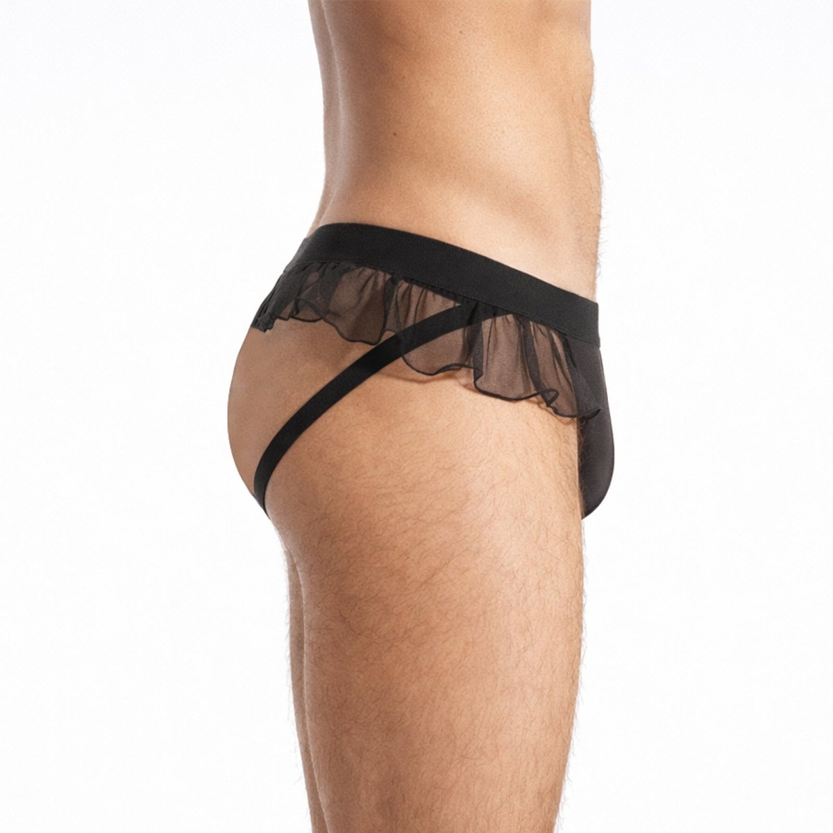 Landofgenie Men's Sissy Gay Lace underwear - Black - landofgenie