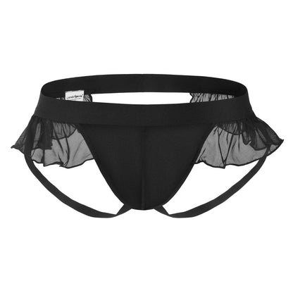 Landofgenie Men's Sissy Gay Lace underwear - Black - landofgenie