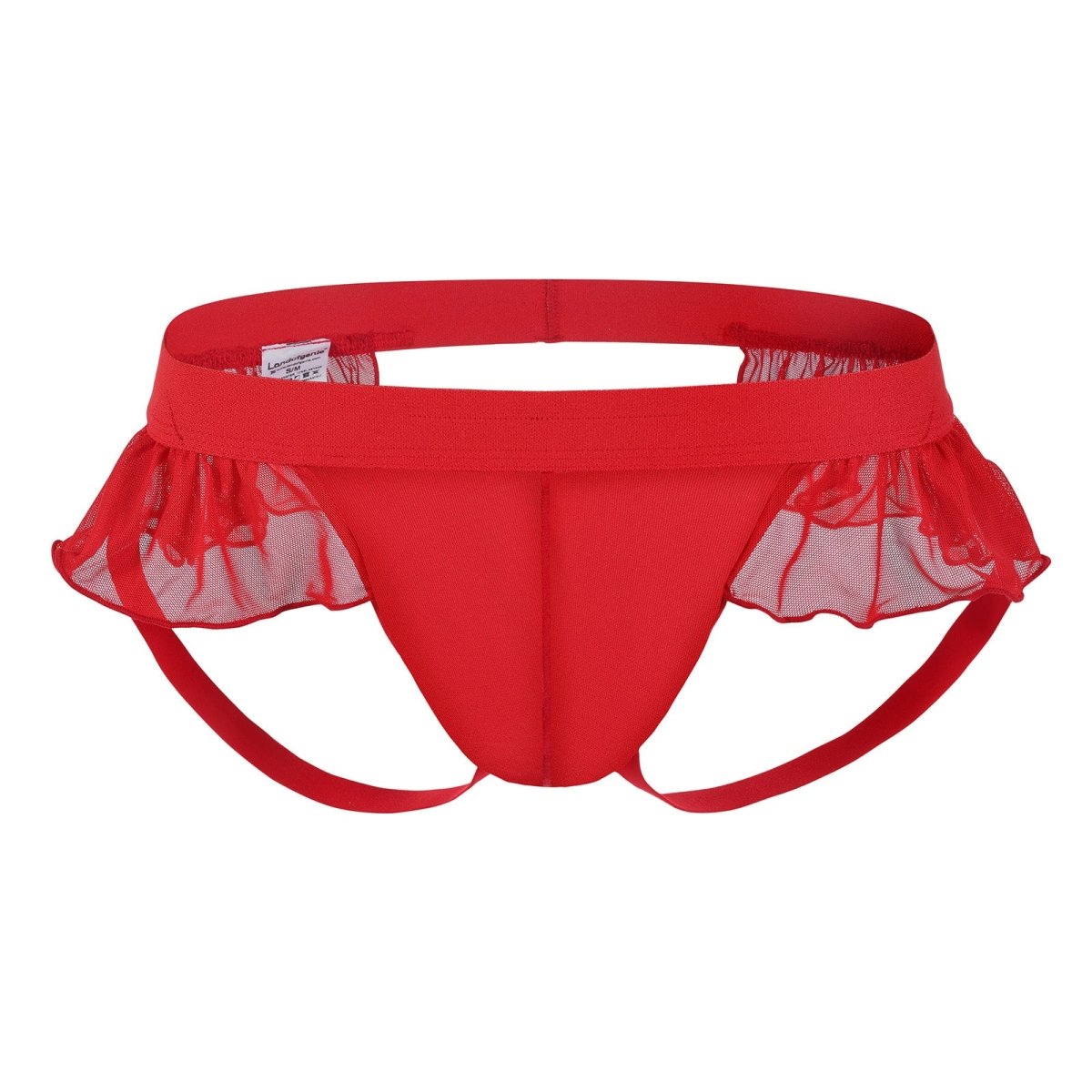 Landofgenie Men's Sissy Gay Lace underwear - Red - landofgenie