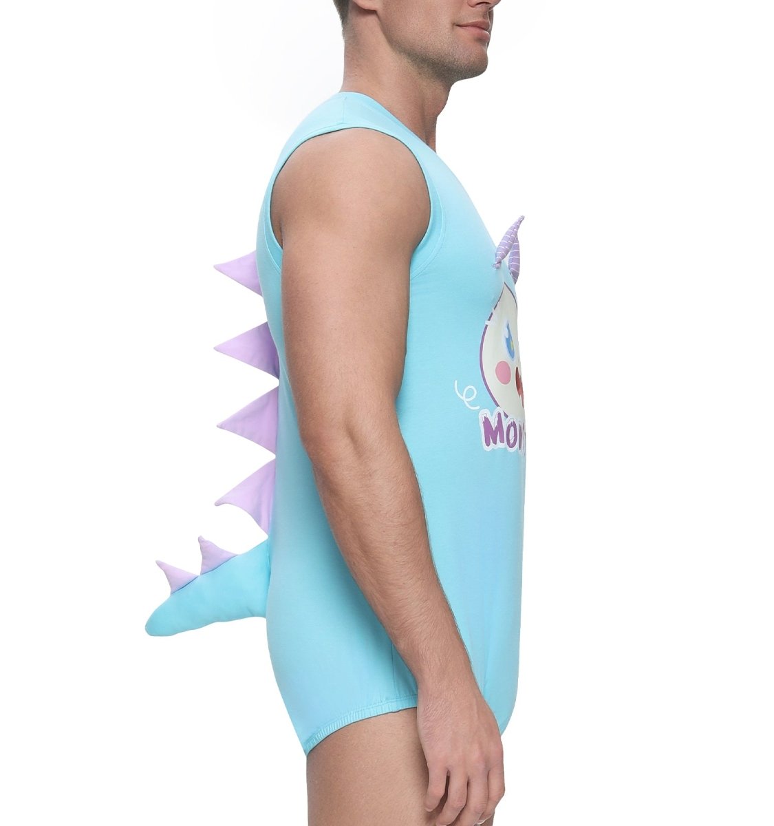 Landofgenie Mens Sleeveless Bodysuit One Piece Pajamas - Monster - landofgenie