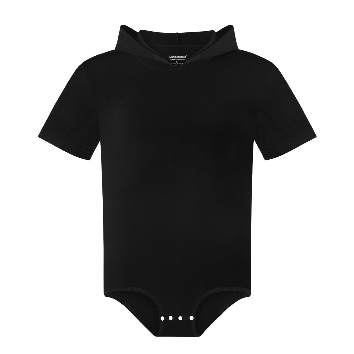 Landofgenie Mens Solid Hooded Onesie - Black Color - landofgenie