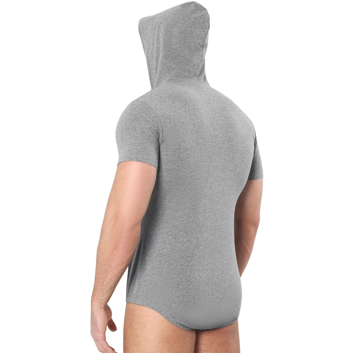 Landofgenie Mens Solid Hooded Onesie - Grey Color - landofgenie