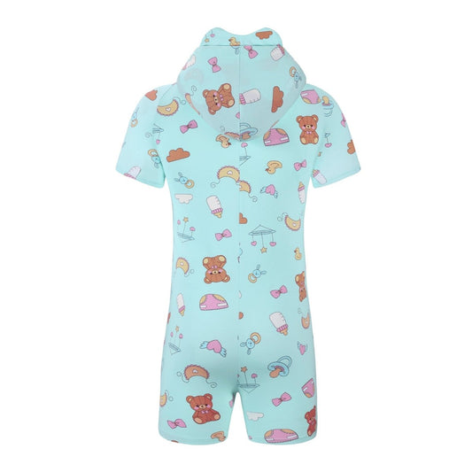 Landofgenie Mens Solid Hooded Onesie - Little Space - landofgenie