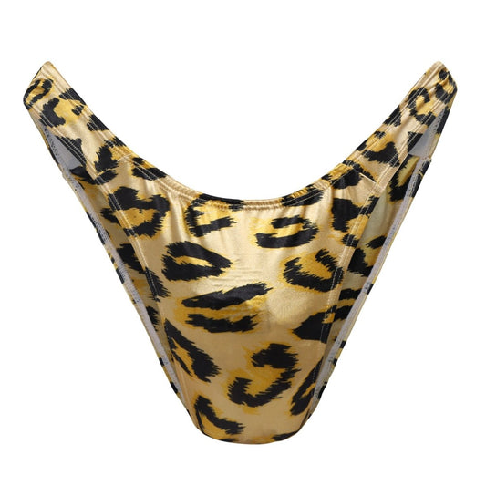 Landofgenie No gender hiding Thong Tucking Gaff Panties - Leopard print yellow - landofgenie