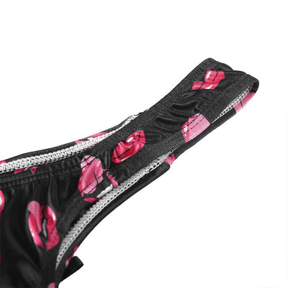 Landofgenie No gender hiding Thong Tucking Gaff Panties - Red lips - landofgenie