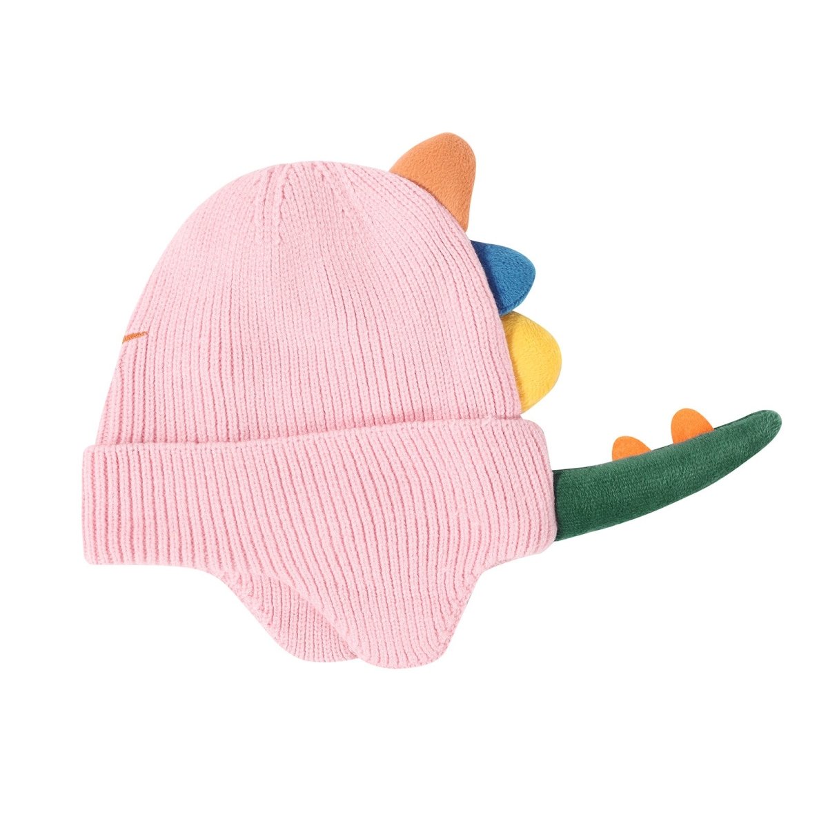 Landofgenie One Size Cotton Knitting Dinosaur Cap - Pink - landofgenie