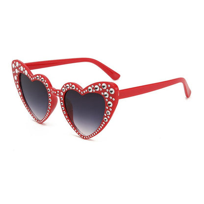 Landofgenie Sunglasses Party Peach Heart Glasses - Diamonds - landofgenie