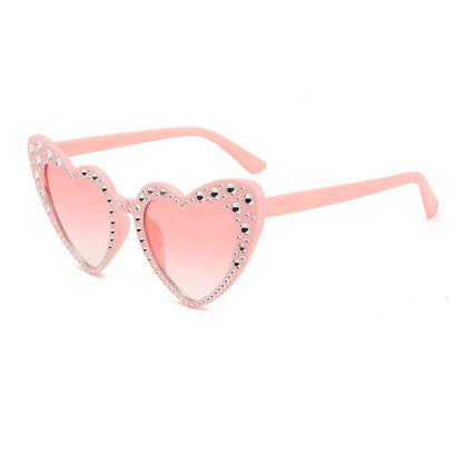 Landofgenie Sunglasses Party Peach Heart Glasses - Diamonds - landofgenie