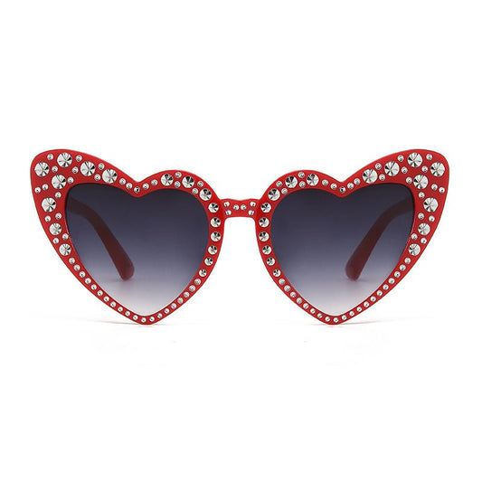 Landofgenie Sunglasses Party Peach Heart Glasses - Diamonds - landofgenie