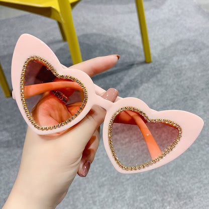 Landofgenie Sunglasses Party Peach Heart Glasses - Pink - landofgenie