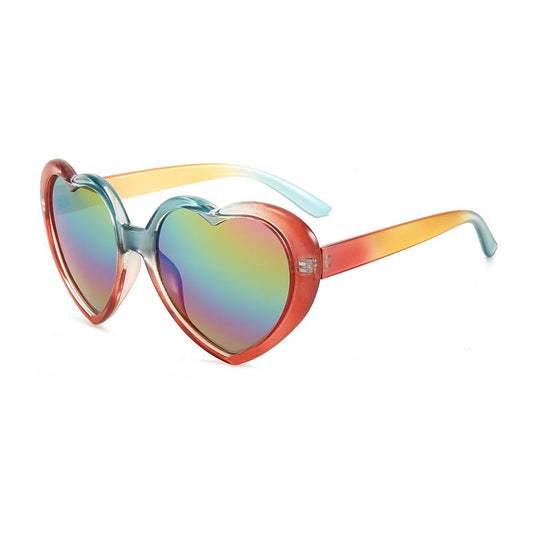 Landofgenie Sunglasses Party Peach Heart Glasses - Rainbow - landofgenie