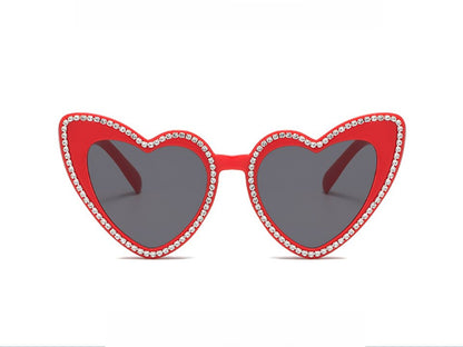 Landofgenie Sunglasses Party Peach Heart Glasses - Red - landofgenie