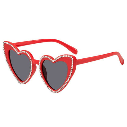 Landofgenie Sunglasses Party Peach Heart Glasses - Red - landofgenie