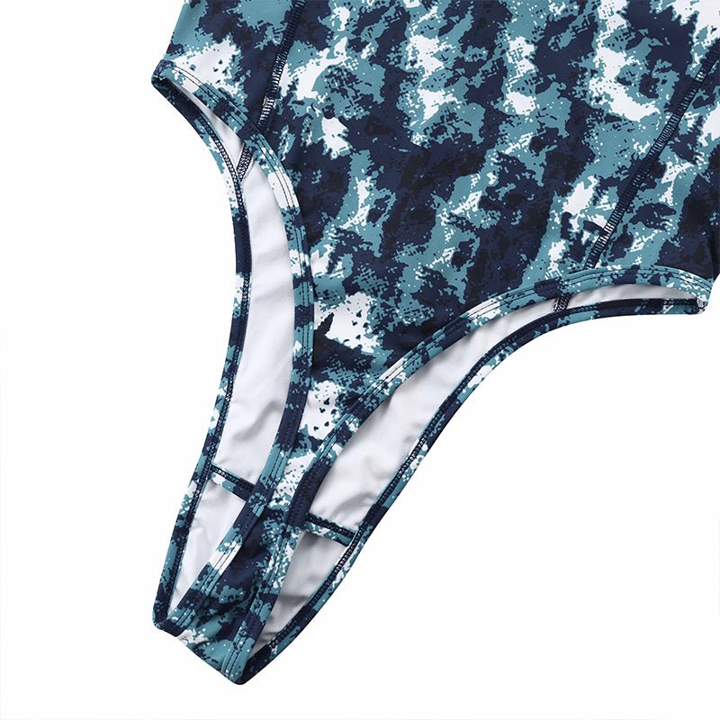 Landofgenie Take Down Singlet Jock with Zipper - Camo Blue - landofgenie