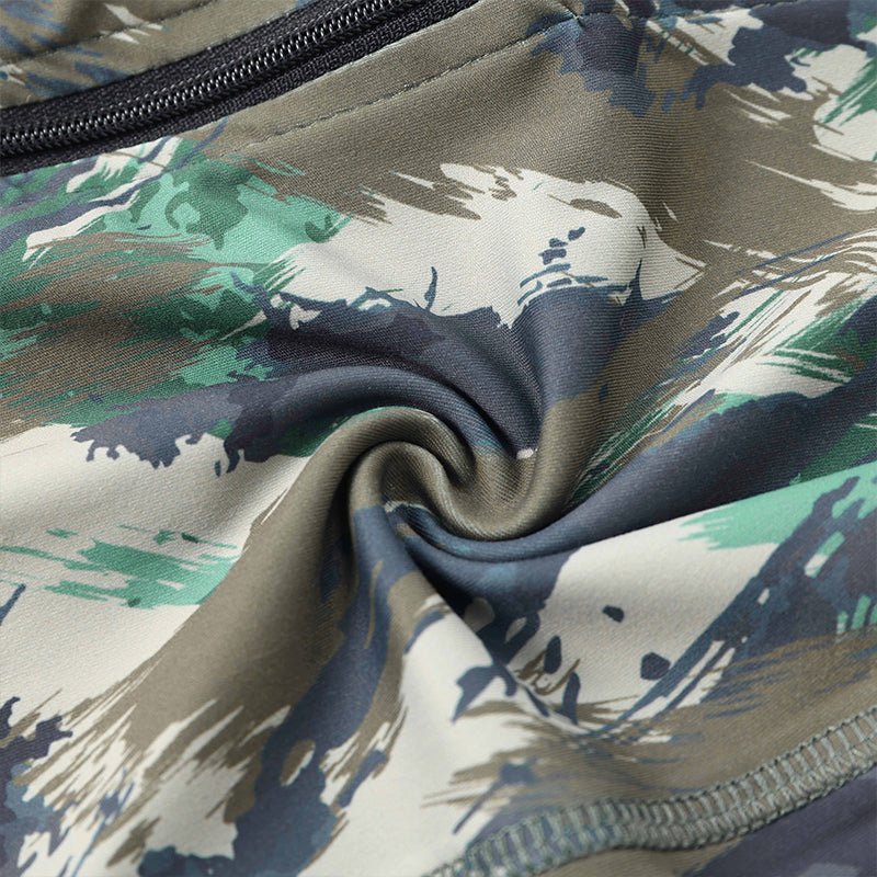 Landofgenie Take Down Singlet Jock with Zipper - Camo Green - landofgenie