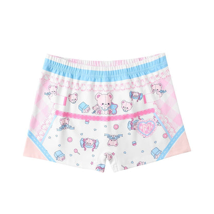 Landofgenie Unisex Cartoon Shorts - Bear - landofgenie