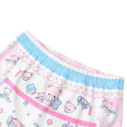 Landofgenie Unisex Cartoon Shorts - Bear - landofgenie