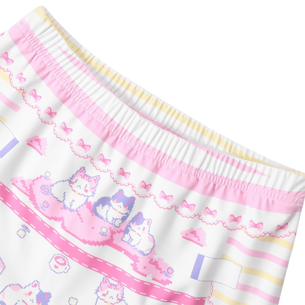 Landofgenie Unisex Cartoon Shorts - Pixel Cat - landofgenie
