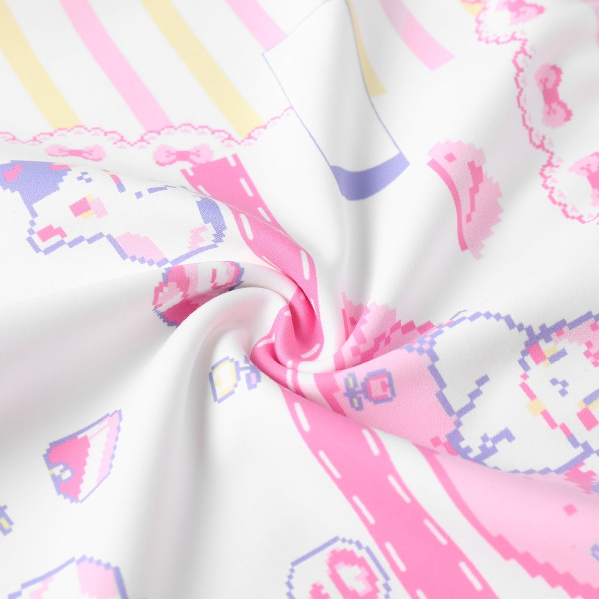 Landofgenie Unisex Cartoon Shorts - Pixel Cat - landofgenie