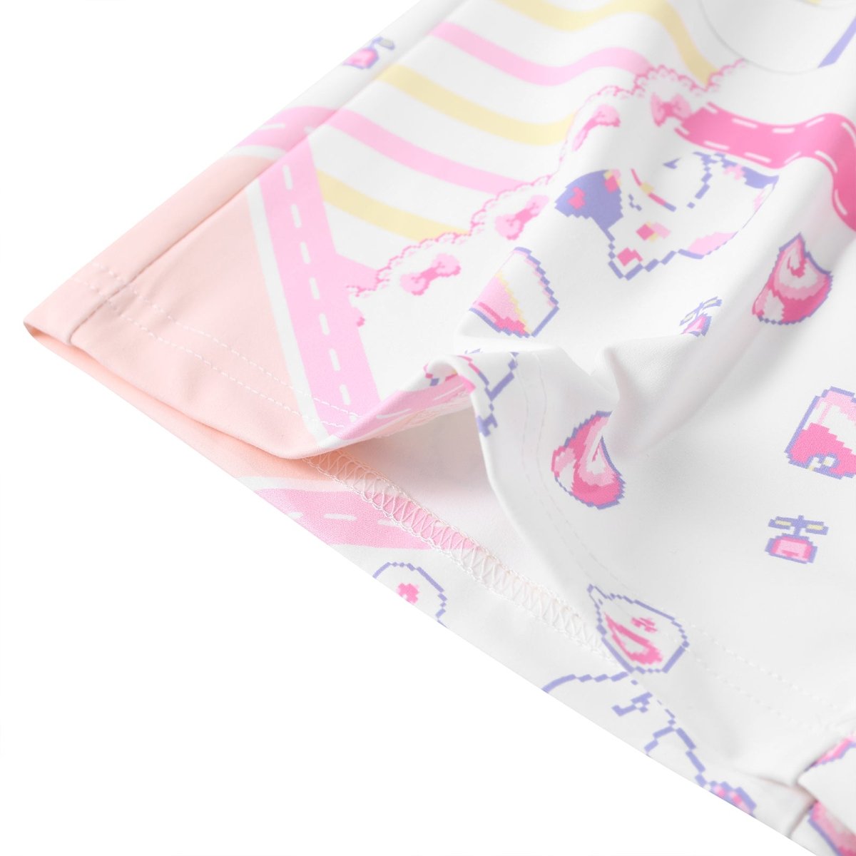 Landofgenie Unisex Cartoon Shorts - Pixel Cat - landofgenie
