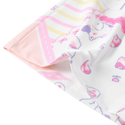Landofgenie Unisex Cartoon Shorts - Pixel Cat - landofgenie