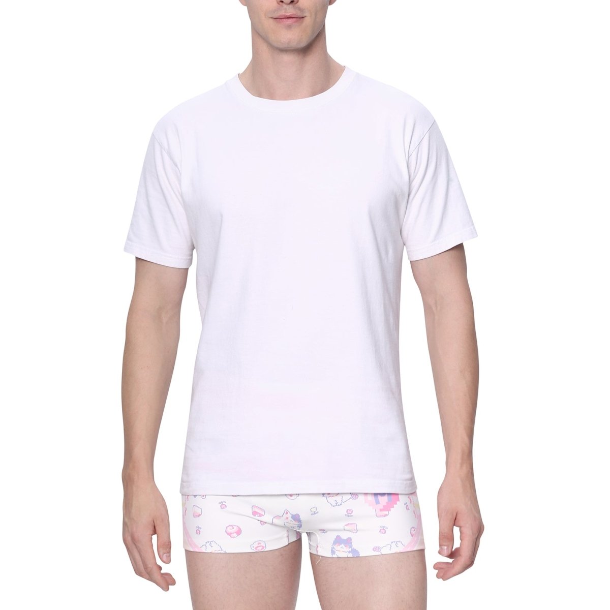 Landofgenie Unisex Cartoon Shorts - Pixel Cat - landofgenie