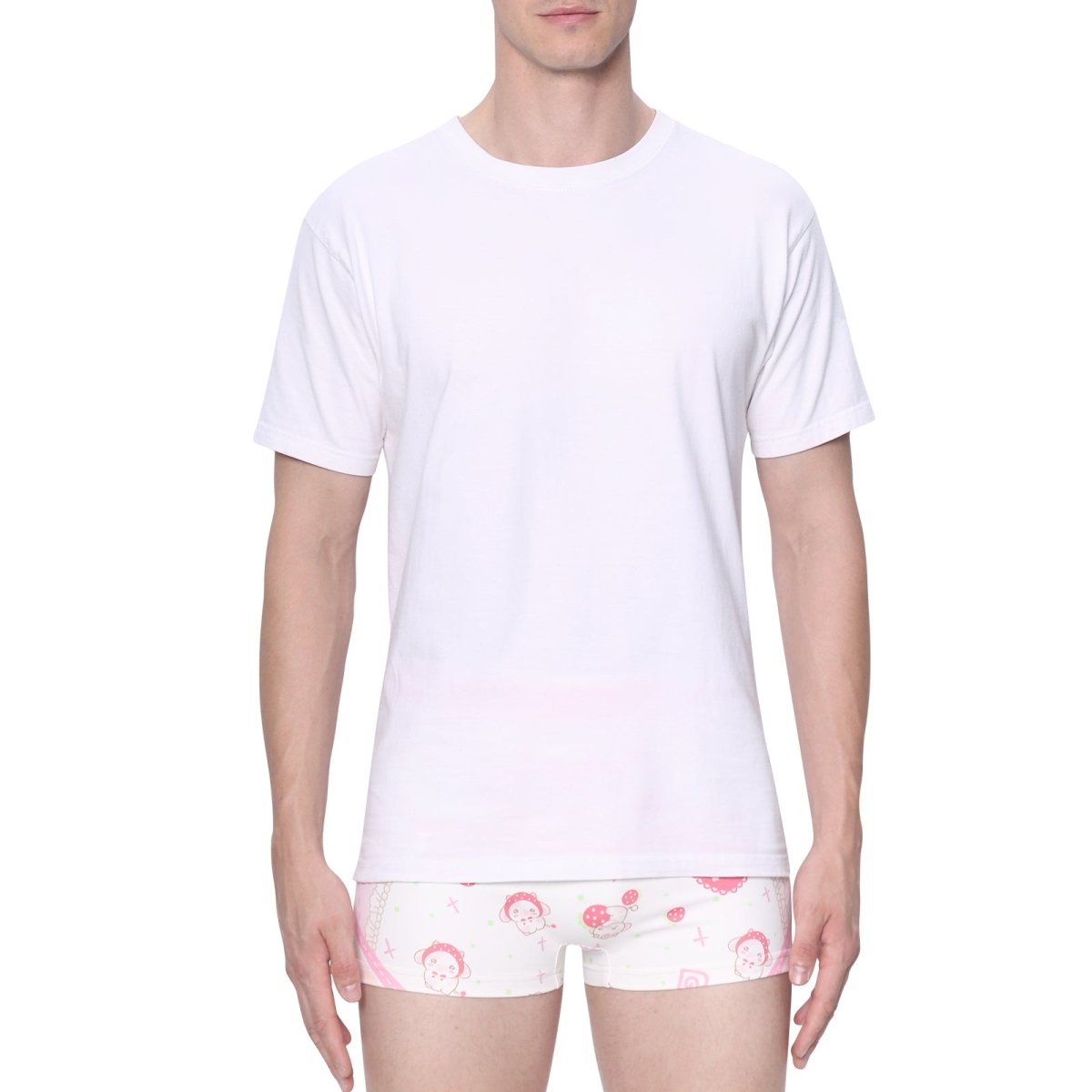 Landofgenie Unisex Cartoon Shorts - Strawberry Cow - landofgenie