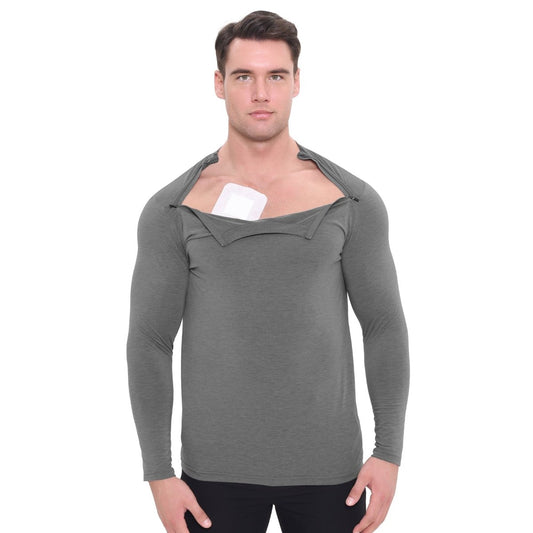Landofgenie Unisex Post Shoulder Surgery Shirts - Grey - landofgenie